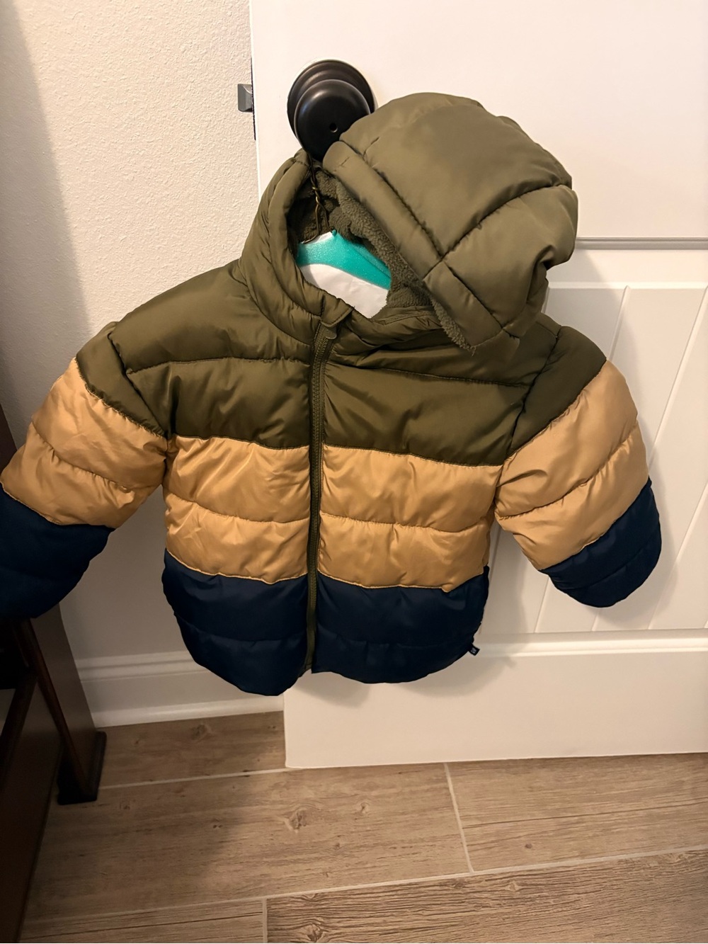 GAP Kids Olive Green & Navy Puffer Jacket